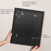 image:imageAmericanflat 5x7 Picture Frame with Polished Crystal Clear Glass  Hampton Collection  Distressed Wood Picture Frames for Tabletop and Wall Display  Charcoal Black  Polished glass wall or tabletop display with included easel sawtooth hangers included fits photos posters and artRed