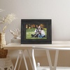 image:imageAmericanflat 5x7 Picture Frame with Polished Crystal Clear Glass  Hampton Collection  Distressed Wood Picture Frames for Tabletop and Wall Display  Charcoal Black  Polished glass wall or tabletop display with included easel sawtooth hangers included fits photos posters and artCharcoal Black