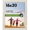image:imageAmericanflat 5x7 Picture Frame with Polished Crystal Clear Glass  Hampton Collection  Distressed Wood Picture Frames for Tabletop and Wall Display  Charcoal Black  Polished glass wall or tabletop display with included easel sawtooth hangers included fits photos posters and artAspen White