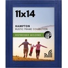 image:imageAmericanflat 5x7 Picture Frame with Polished Crystal Clear Glass  Hampton Collection  Distressed Wood Picture Frames for Tabletop and Wall Display  Charcoal Black  Polished glass wall or tabletop display with included easel sawtooth hangers included fits photos posters and artNavy