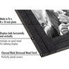 image:imageAmericanflat 5x7 Picture Frame with Polished Crystal Clear Glass  Hampton Collection  Distressed Wood Picture Frames for Tabletop and Wall Display  Charcoal Black  Polished glass wall or tabletop display with included easel sawtooth hangers included fits photos posters and artCharcoal Black