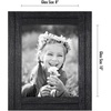 image:imageAmericanflat 5x7 Picture Frame with Polished Crystal Clear Glass  Hampton Collection  Distressed Wood Picture Frames for Tabletop and Wall Display  Charcoal Black  Polished glass wall or tabletop display with included easel sawtooth hangers included fits photos posters and artCharcoal Black