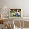 image:imageAmericanflat 5x7 Picture Frame with Polished Crystal Clear Glass  Hampton Collection  Distressed Wood Picture Frames for Tabletop and Wall Display  Charcoal Black  Polished glass wall or tabletop display with included easel sawtooth hangers included fits photos posters and artAspen White