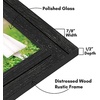 image:imageAmericanflat 5x7 Picture Frame with Polished Crystal Clear Glass  Hampton Collection  Distressed Wood Picture Frames for Tabletop and Wall Display  Charcoal Black  Polished glass wall or tabletop display with included easel sawtooth hangers included fits photos posters and artCharcoal Black