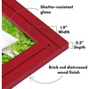 image:imageAmericanflat 5x7 Picture Frame with Polished Crystal Clear Glass  Hampton Collection  Distressed Wood Picture Frames for Tabletop and Wall Display  Charcoal Black  Polished glass wall or tabletop display with included easel sawtooth hangers included fits photos posters and artRed