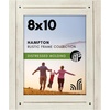 image:imageAmericanflat 5x7 Picture Frame with Polished Crystal Clear Glass  Hampton Collection  Distressed Wood Picture Frames for Tabletop and Wall Display  Charcoal Black  Polished glass wall or tabletop display with included easel sawtooth hangers included fits photos posters and artAspen White