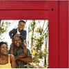 image:imageAmericanflat 5x7 Picture Frame with Polished Crystal Clear Glass  Hampton Collection  Distressed Wood Picture Frames for Tabletop and Wall Display  Charcoal Black  Polished glass wall or tabletop display with included easel sawtooth hangers included fits photos posters and artRed