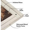 image:imageAmericanflat 5x7 Picture Frame with Polished Crystal Clear Glass  Hampton Collection  Distressed Wood Picture Frames for Tabletop and Wall Display  Charcoal Black  Polished glass wall or tabletop display with included easel sawtooth hangers included fits photos posters and artAspen White