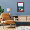 image:imageAmericanflat 5x7 Picture Frame with Polished Crystal Clear Glass  Hampton Collection  Distressed Wood Picture Frames for Tabletop and Wall Display  Charcoal Black  Polished glass wall or tabletop display with included easel sawtooth hangers included fits photos posters and artRed