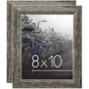 image:imageAmericanflat 5x7 Picture Frame with Polished Crystal Clear Glass  Set of 2  Hampton Collection  Distressed Wood Picture Frames for Tabletop and Wall Display  Rustic Tan  Polished glass wall or tabletop display with included easel hanging hardware included fits photos and artRustic Tan