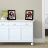 image:imageAmericanflat 5x7 Picture Frame with Polished Crystal Clear Glass  Set of 2  Hampton Collection  Distressed Wood Picture Frames for Tabletop and Wall Display  Rustic Tan  Polished glass wall or tabletop display with included easel hanging hardware included fits photos and artBlack