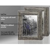 image:imageAmericanflat 5x7 Picture Frame with Polished Crystal Clear Glass  Set of 2  Hampton Collection  Distressed Wood Picture Frames for Tabletop and Wall Display  Rustic Tan  Polished glass wall or tabletop display with included easel hanging hardware included fits photos and artRustic Tan