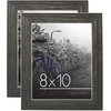 image:imageAmericanflat 5x7 Picture Frame with Polished Crystal Clear Glass  Set of 2  Hampton Collection  Distressed Wood Picture Frames for Tabletop and Wall Display  Rustic Tan  Polished glass wall or tabletop display with included easel hanging hardware included fits photos and artRustic