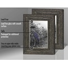 image:imageAmericanflat 5x7 Picture Frame with Polished Crystal Clear Glass  Set of 2  Hampton Collection  Distressed Wood Picture Frames for Tabletop and Wall Display  Rustic Tan  Polished glass wall or tabletop display with included easel hanging hardware included fits photos and artRustic