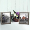 image:imageAmericanflat 5x7 Picture Frame with Polished Crystal Clear Glass  Set of 2  Hampton Collection  Distressed Wood Picture Frames for Tabletop and Wall Display  Rustic Tan  Polished glass wall or tabletop display with included easel hanging hardware included fits photos and artRustic Tan