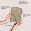 image:imageAmericanflat 5x7 Picture Frame with ShatterResistant Glass  Use as 4x6 Frame with Mat or Display 5x7 Photo Without Mat  Streamline Collection  Picture Frames for Tabletop and Wall  White  Shatterresistant glass wall or tabletop display with included easel triangle hangers included secure turntab backingWhite