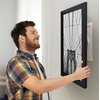 image:imageAmericanflat 5x7 Picture Frame with ShatterResistant Glass  Use as 4x6 Frame with Mat or Display 5x7 Photo Without Mat  Streamline Collection  Picture Frames for Tabletop and Wall  White  Shatterresistant glass wall or tabletop display with included easel triangle hangers included secure turntab backingBlack
