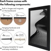 image:imageAmericanflat 5x7 Picture Frame with ShatterResistant Glass  Use as 4x6 Frame with Mat or Display 5x7 Photo Without Mat  Streamline Collection  Picture Frames for Tabletop and Wall  White  Shatterresistant glass wall or tabletop display with included easel triangle hangers included secure turntab backingBlack