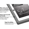 image:imageAmericanflat 5x7 Picture Frame with ShatterResistant Glass  Use as 4x6 Frame with Mat or Display 5x7 Photo Without Mat  Streamline Collection  Picture Frames for Tabletop and Wall  White  Shatterresistant glass wall or tabletop display with included easel triangle hangers included secure turntab backingGrey