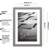 image:imageAmericanflat 5x7 Picture Frame with ShatterResistant Glass  Use as 4x6 Frame with Mat or Display 5x7 Photo Without Mat  Streamline Collection  Picture Frames for Tabletop and Wall  White  Shatterresistant glass wall or tabletop display with included easel triangle hangers included secure turntab backingGrey