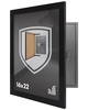 image:imageAmericanflat 5x7 Picture Frame with ShatterResistant Glass  Use as 4x6 Frame with Mat or Display 5x7 Photo Without Mat  Streamline Collection  Picture Frames for Tabletop and Wall  White  Shatterresistant glass wall or tabletop display with included easel triangle hangers included secure turntab backingBlack