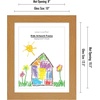 image:imageAmericanflat 85x11 Changeable Kids Art Frame  White  Holds 100 art pieces magnetic front door builtin keyholes for wall display stores finished artworkDark Oak Pack of 8