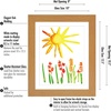 image:imageAmericanflat 85x11 Changeable Kids Art Frame  White  Holds 100 art pieces magnetic front door builtin keyholes for wall display stores finished artworkDark Oak Pack of 8