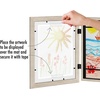 image:imageAmericanflat 85x11 Changeable Kids Art Frame  White  Holds 100 art pieces magnetic front door builtin keyholes for wall display stores finished artworkDriftwood Pack of 8