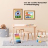 image:imageAmericanflat 85x11 Changeable Kids Art Frame  White  Holds 100 art pieces magnetic front door builtin keyholes for wall display stores finished artworkDark Oak Pack of 8