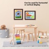 image:imageAmericanflat 85x11 Changeable Kids Art Frame  White  Holds 100 art pieces magnetic front door builtin keyholes for wall display stores finished artworkMahogany Pack of 8