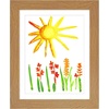 image:imageAmericanflat 85x11 Changeable Kids Art Frame  White  Holds 100 art pieces magnetic front door builtin keyholes for wall display stores finished artworkDark Oak Pack of 8