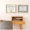 image:imageAmericanflat 85x11 Picture Frame 2Pack  Engineered Wood  White  Shatterresistant glass wall or tabletop display with included easel sawtooth hangers includedGold