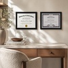 image:imageAmericanflat 85x11 Picture Frame 2Pack  Engineered Wood  White  Shatterresistant glass wall or tabletop display with included easel sawtooth hangers includedBlack