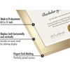 image:imageAmericanflat 85x11 Picture Frame 2Pack  Engineered Wood  White  Shatterresistant glass wall or tabletop display with included easel sawtooth hangers includedGold
