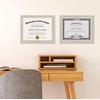 image:imageAmericanflat 85x11 Picture Frame 2Pack  Engineered Wood  White  Shatterresistant glass wall or tabletop display with included easel sawtooth hangers includedLight Wood