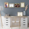 image:imageAmericanflat 85x11 Picture Frame 5Pack  Slim Molding  Gold  Polished plexiglass front wall or tabletop display with included easel sawtooth hangers included secure turntab backing