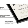 image:imageAmericanflat 85x11 Picture Frame 5Pack  Slim Molding  White  Polished plexiglass front wall or tabletop display with included easel sawtooth hangers included secure turntab backingBlack