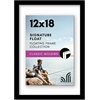 image:imageAmericanflat 8x10 Floating Picture Frame with Polished CrystalClear Glass  Use as 5x7 Picture Frame or Display 4x6 Photo  Signature Float Collection  Photo Frames for Tabletop or Wall  White  Photo floats between crystalclear glass wall or tabletop display with included easel sawtooth hangers includedBlack