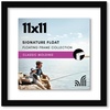 image:imageAmericanflat 8x10 Floating Picture Frame with Polished CrystalClear Glass  Use as 5x7 Picture Frame or Display 4x6 Photo  Signature Float Collection  Photo Frames for Tabletop or Wall  White  Photo floats between crystalclear glass wall or tabletop display with included easel sawtooth hangers includedBlack