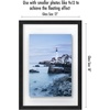 image:imageAmericanflat 8x10 Floating Picture Frame with Polished CrystalClear Glass  Use as 5x7 Picture Frame or Display 4x6 Photo  Signature Float Collection  Photo Frames for Tabletop or Wall  White  Photo floats between crystalclear glass wall or tabletop display with included easel sawtooth hangers includedBlack