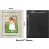 image:imageAmericanflat 8x10 Picture Frame with Polished Crystal Clear Glass  Hampton Collection  Distressed Wood Picture Frames for Tabletop and Wall Display  Charcoal Black  Polished glass wall or tabletop display with included easel sawtooth hangers included fits photos posters and artAspen White