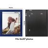 image:imageAmericanflat 8x10 Picture Frame with Polished Crystal Clear Glass  Hampton Collection  Distressed Wood Picture Frames for Tabletop and Wall Display  Charcoal Black  Polished glass wall or tabletop display with included easel sawtooth hangers included fits photos posters and artNavy