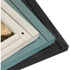 image:imageAmericanflat 8x10 Picture Frame with Polished Crystal Clear Glass  Hampton Collection  Distressed Wood Picture Frames for Tabletop and Wall Display  Charcoal Black  Polished glass wall or tabletop display with included easel sawtooth hangers included fits photos posters and artTurquoise Blue