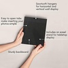 image:imageAmericanflat 8x10 Picture Frame with Polished Crystal Clear Glass  Hampton Collection  Distressed Wood Picture Frames for Tabletop and Wall Display  Charcoal Black  Polished glass wall or tabletop display with included easel sawtooth hangers included fits photos posters and artCharcoal Black