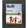 image:imageAmericanflat 8x10 Picture Frame with Polished Crystal Clear Glass  Hampton Collection  Distressed Wood Picture Frames for Tabletop and Wall Display  Charcoal Black  Polished glass wall or tabletop display with included easel sawtooth hangers included fits photos posters and artCharcoal Black