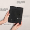 image:imageAmericanflat 8x10 Picture Frame with Polished Crystal Clear Glass  Hampton Collection  Distressed Wood Picture Frames for Tabletop and Wall Display  Charcoal Black  Polished glass wall or tabletop display with included easel sawtooth hangers included fits photos posters and artNavy