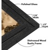 image:imageAmericanflat 8x10 Picture Frame with Polished Crystal Clear Glass  Hampton Collection  Distressed Wood Picture Frames for Tabletop and Wall Display  Charcoal Black  Polished glass wall or tabletop display with included easel sawtooth hangers included fits photos posters and artCharcoal Black