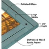 image:imageAmericanflat 8x10 Picture Frame with Polished Crystal Clear Glass  Hampton Collection  Distressed Wood Picture Frames for Tabletop and Wall Display  Charcoal Black  Polished glass wall or tabletop display with included easel sawtooth hangers included fits photos posters and artTurquoise Blue