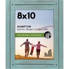 image:imageAmericanflat 8x10 Picture Frame with Polished Crystal Clear Glass  Hampton Collection  Distressed Wood Picture Frames for Tabletop and Wall Display  Charcoal Black  Polished glass wall or tabletop display with included easel sawtooth hangers included fits photos posters and artTurquoise Blue