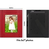 image:imageAmericanflat 8x10 Picture Frame with Polished Crystal Clear Glass  Hampton Collection  Distressed Wood Picture Frames for Tabletop and Wall Display  Charcoal Black  Polished glass wall or tabletop display with included easel sawtooth hangers included fits photos posters and artRed